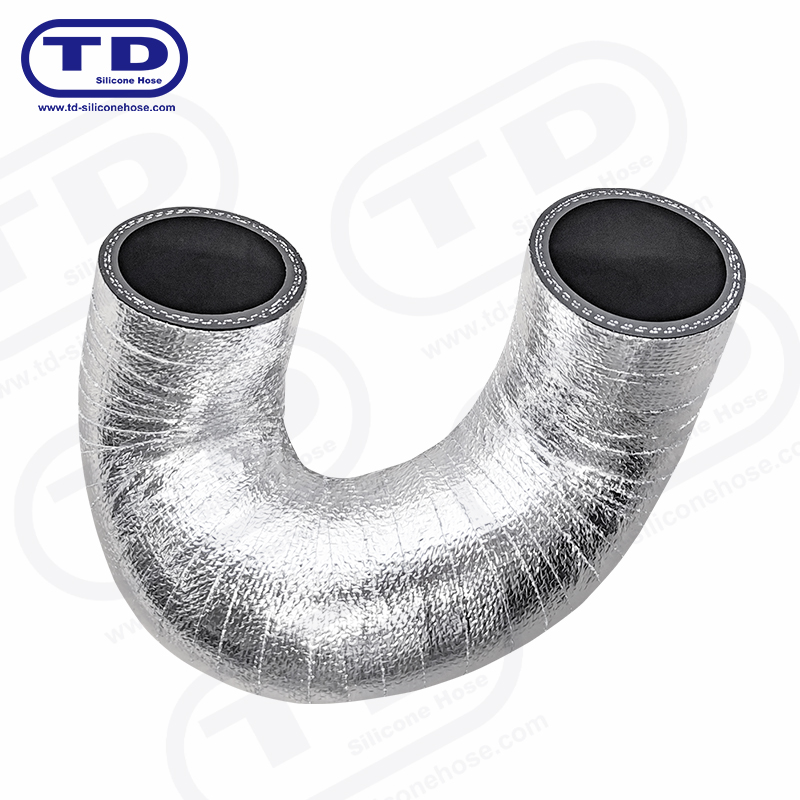 Aluminium ingepakte siliconenslang