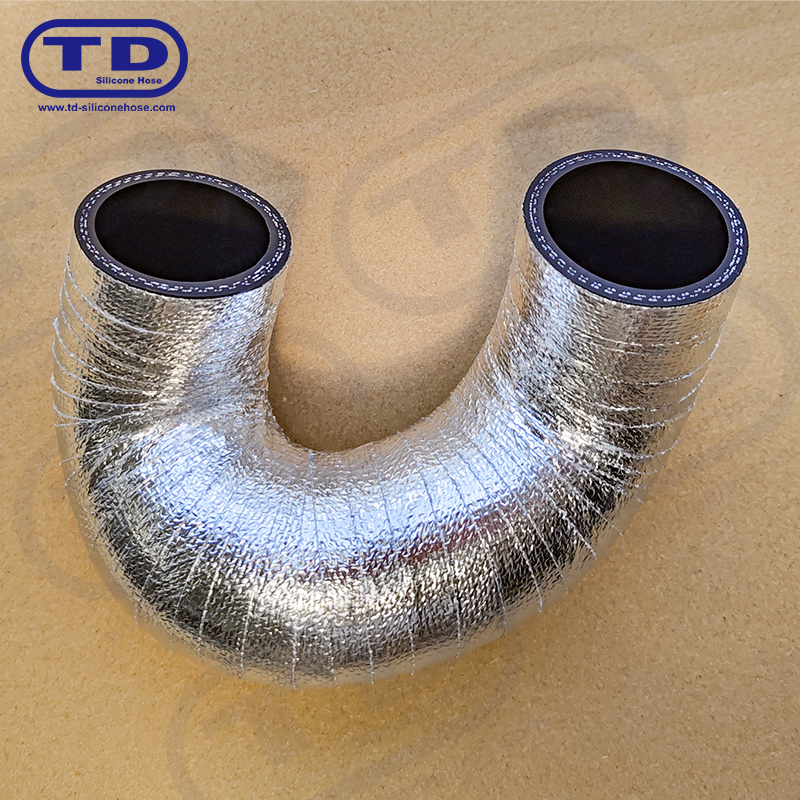 Aluminium ingepakte siliconenslang