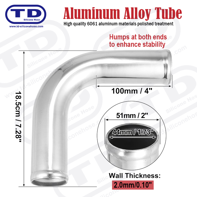 Aluminium pijp 90 ° elleboog OD: 1.0 